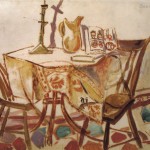 [Still Life: Table, Candlestick & Book], 1920s