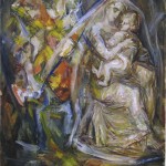 [Still Life: Mother, Child and Flowers], 1940s