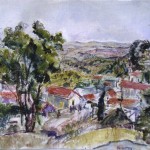 [Landscape with Red Roofed Houses], 1950s