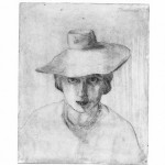 <em>Self-Portrait in Hat</em>, 1920